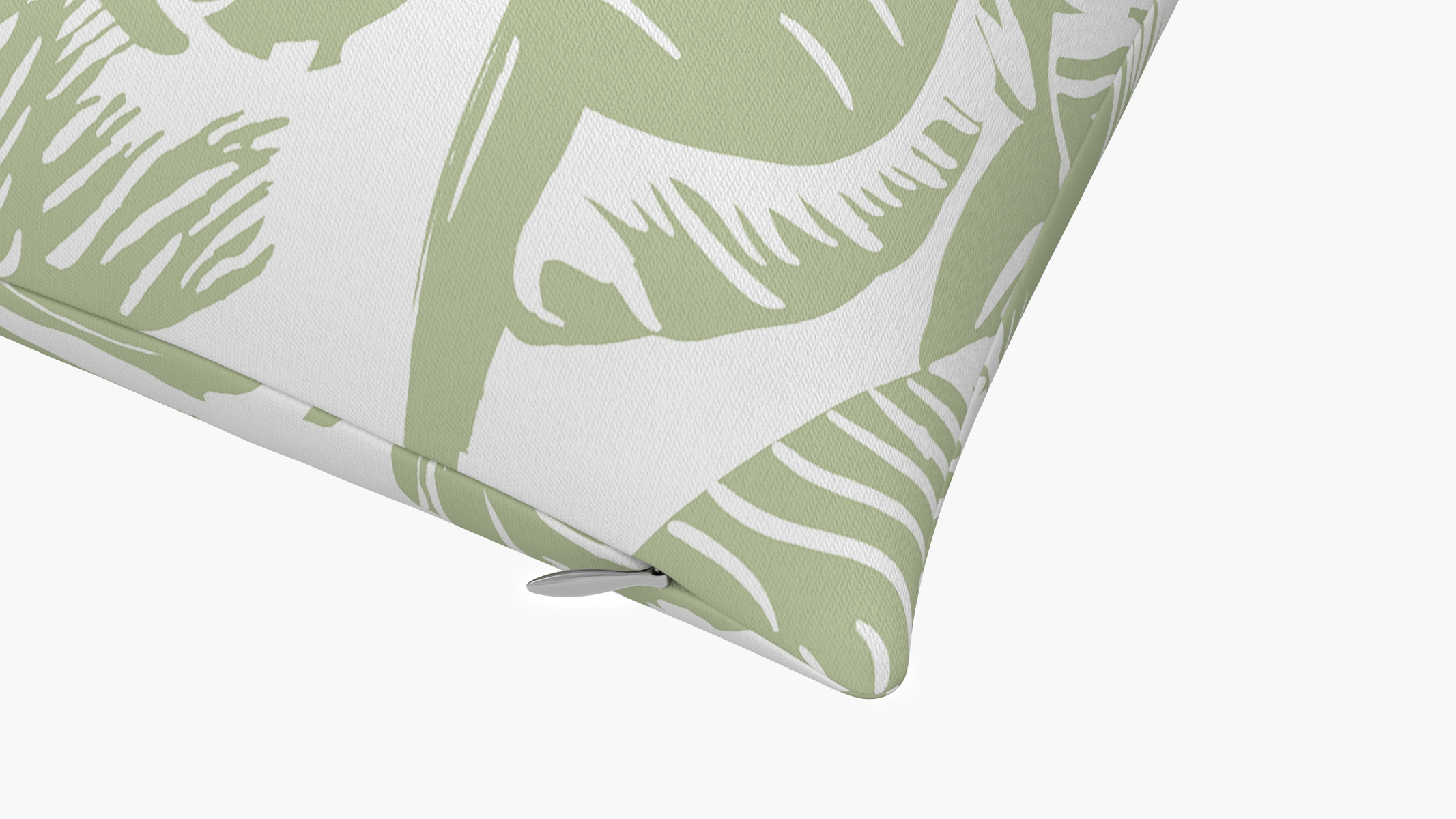 Outdoor 22" Throw Pillow, Sage Martinique® Encore, 22" x 22" - Image 1