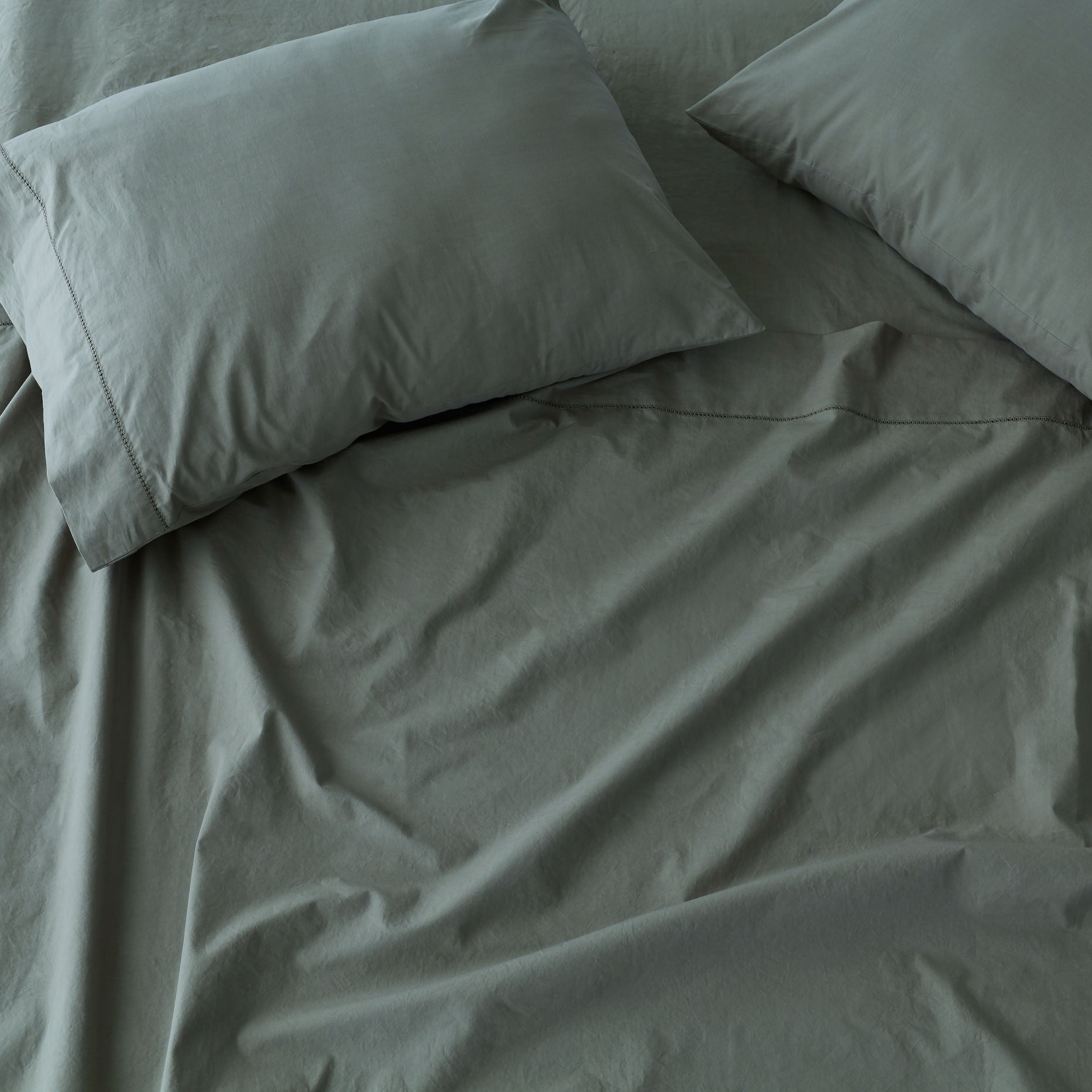 The Citizenry Organic Stonewashed Percale Pillowcases | Standard | White - Image 4