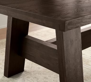Madera Wood Extending Dining Table, Coffee Bean, 88"-108"L - Image 2