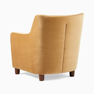 Teddy Chair, Performance Coastal Linen, Platinum, Dark Walnut - Image 4