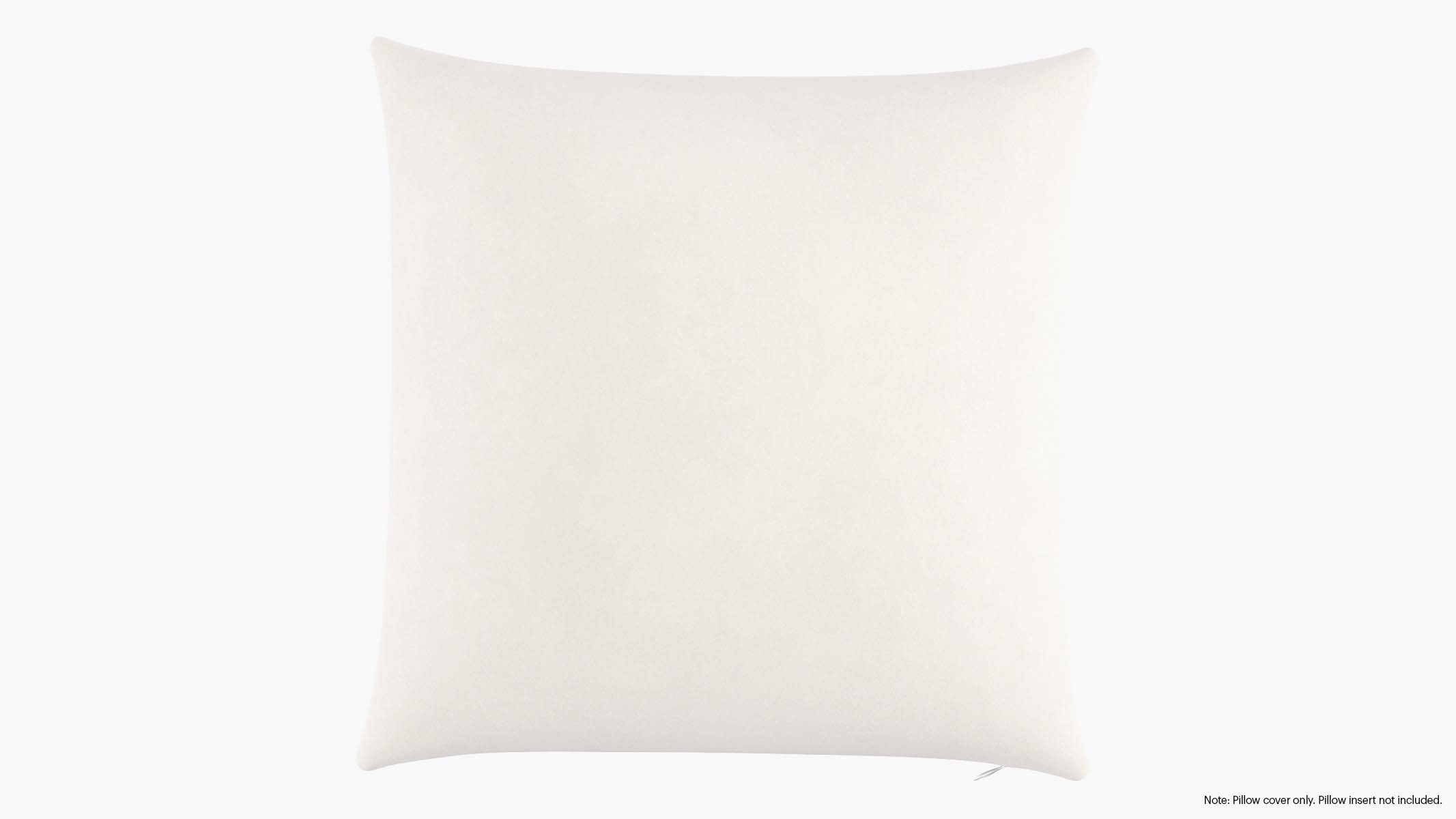 Throw Pillow Cover 22", White Classic Velvet, 22" x 22" - Image 0