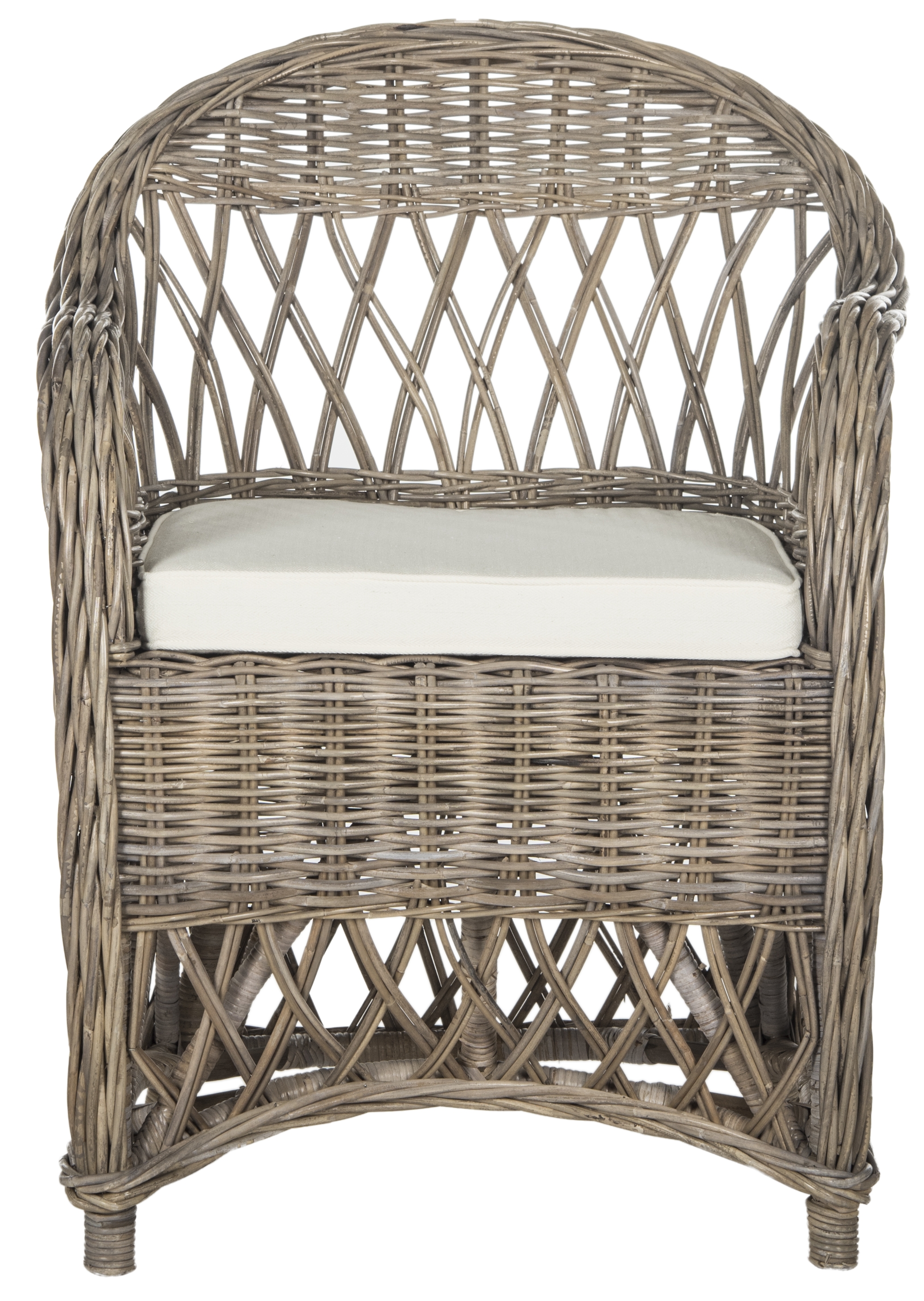 Inez Wicker Club Chair - Natural - Safavieh - Image 0