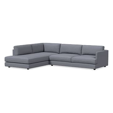 Haven XL Sectional Set 06: Right Arm Sofa, Left Arm Terminal Chaise, Poly, Yarn Dyed Linen Weave, Graphite, Concealed Supports - Image 0