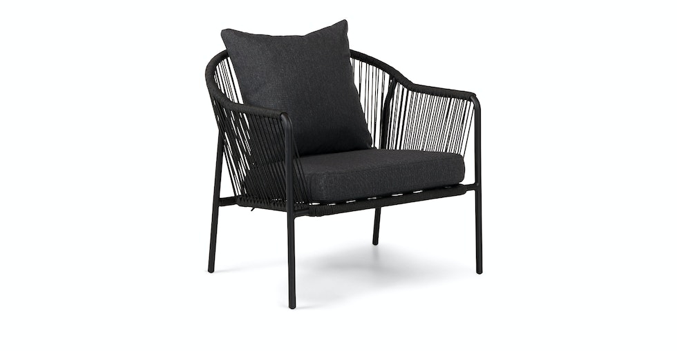 Calicut 33" Outdoor Lounge Chair - Coast Black - Image 0