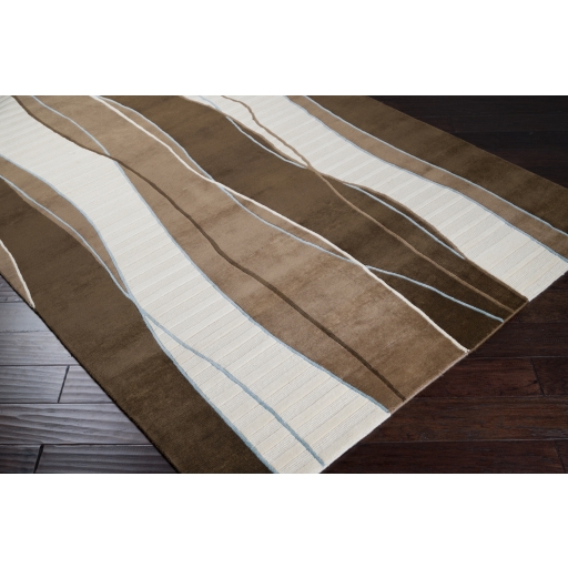 Mugal Brown Indoor 9' x 13' Handmade Rug - Image 2