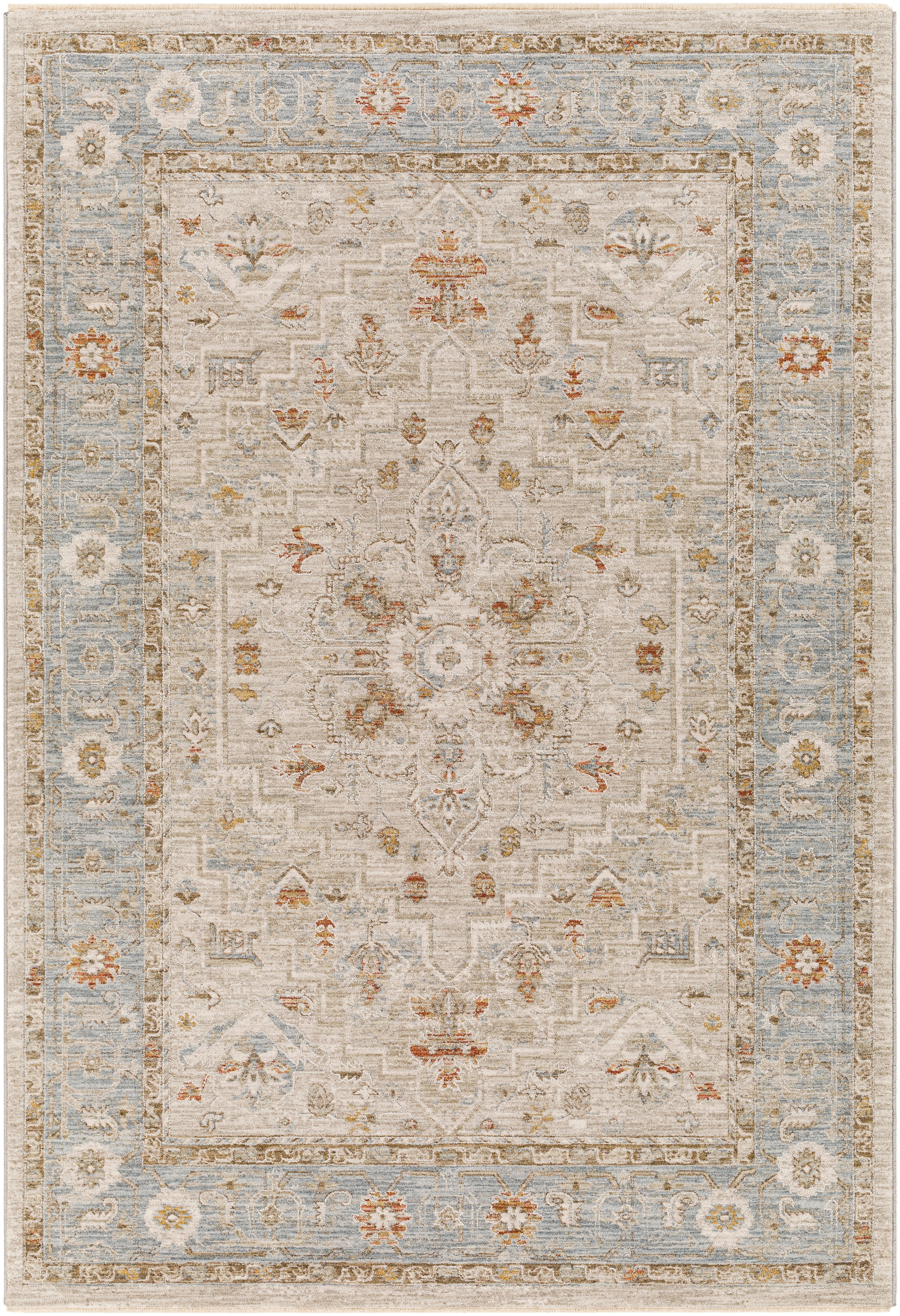 Avant Garde Beige Indoor 5' x 7'5" Machine Woven Rug - Image 0