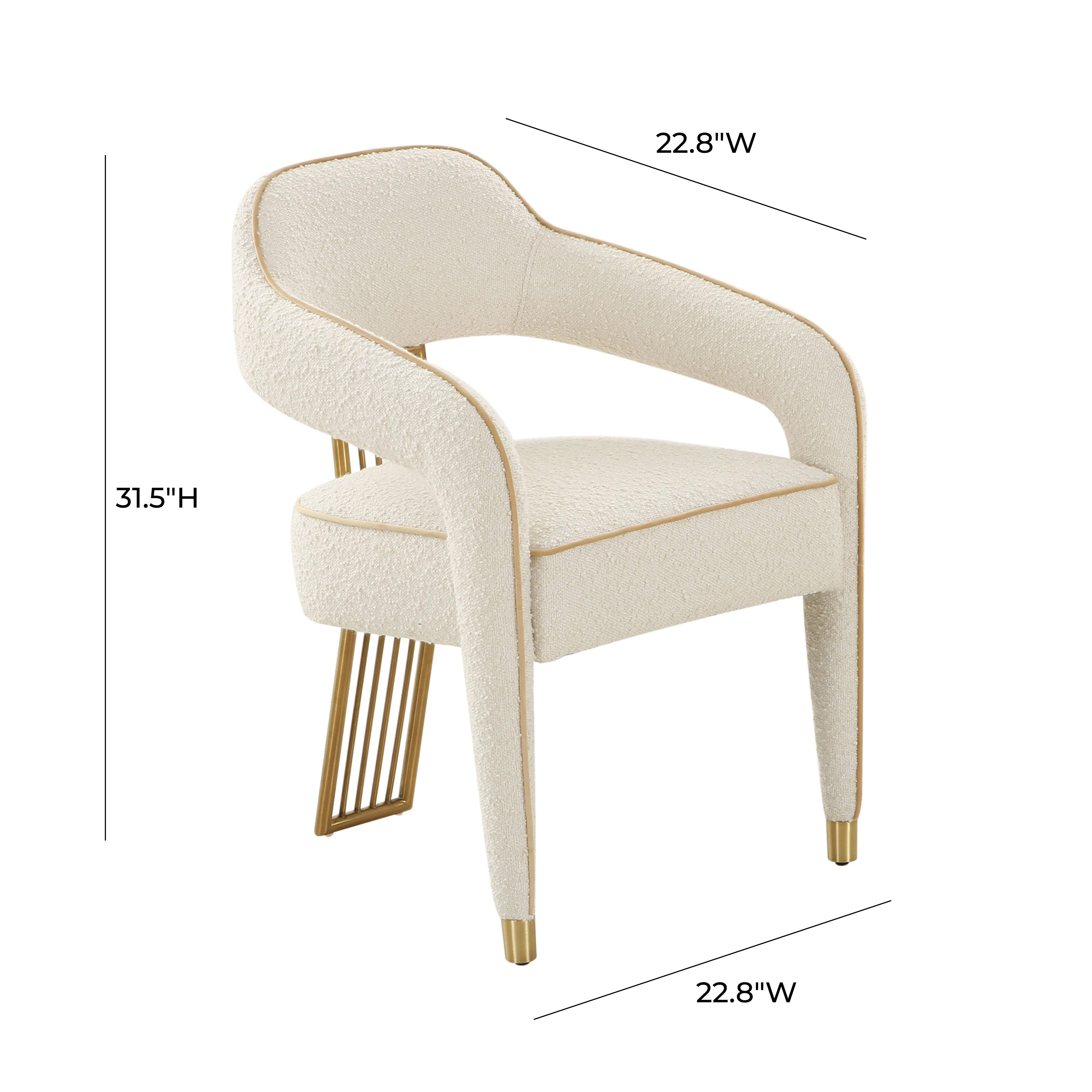 Corralis Cream Boucle Dining Chair - Image 4