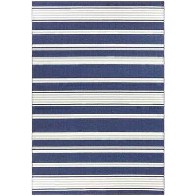 Winona Striped Blue/Beige Indoor / Outdoor Area Rug - Image 0