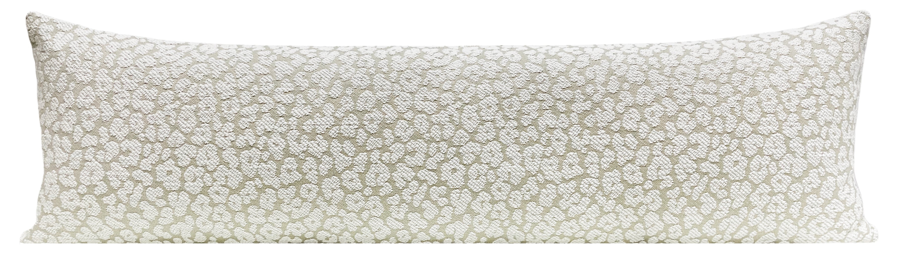 THE XL LUMBAR :: LEOPARD CHENILLE // STONE - 14" X 48" - Image 3