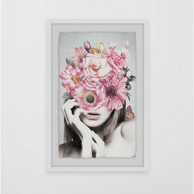 'Pink Floral Beauty' - Picture Frame Graphic Art Print on Paper - Image 0