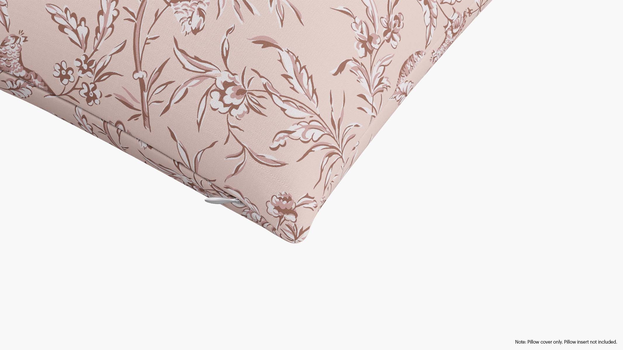 Throw Pillow Cover 20", Blush Aviary, 20" x 20" - Image 1