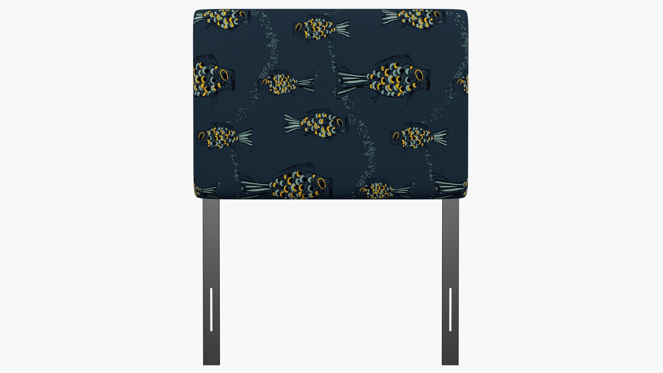 Square Back Headboard, Indigo Sakana, Twin - Image 1
