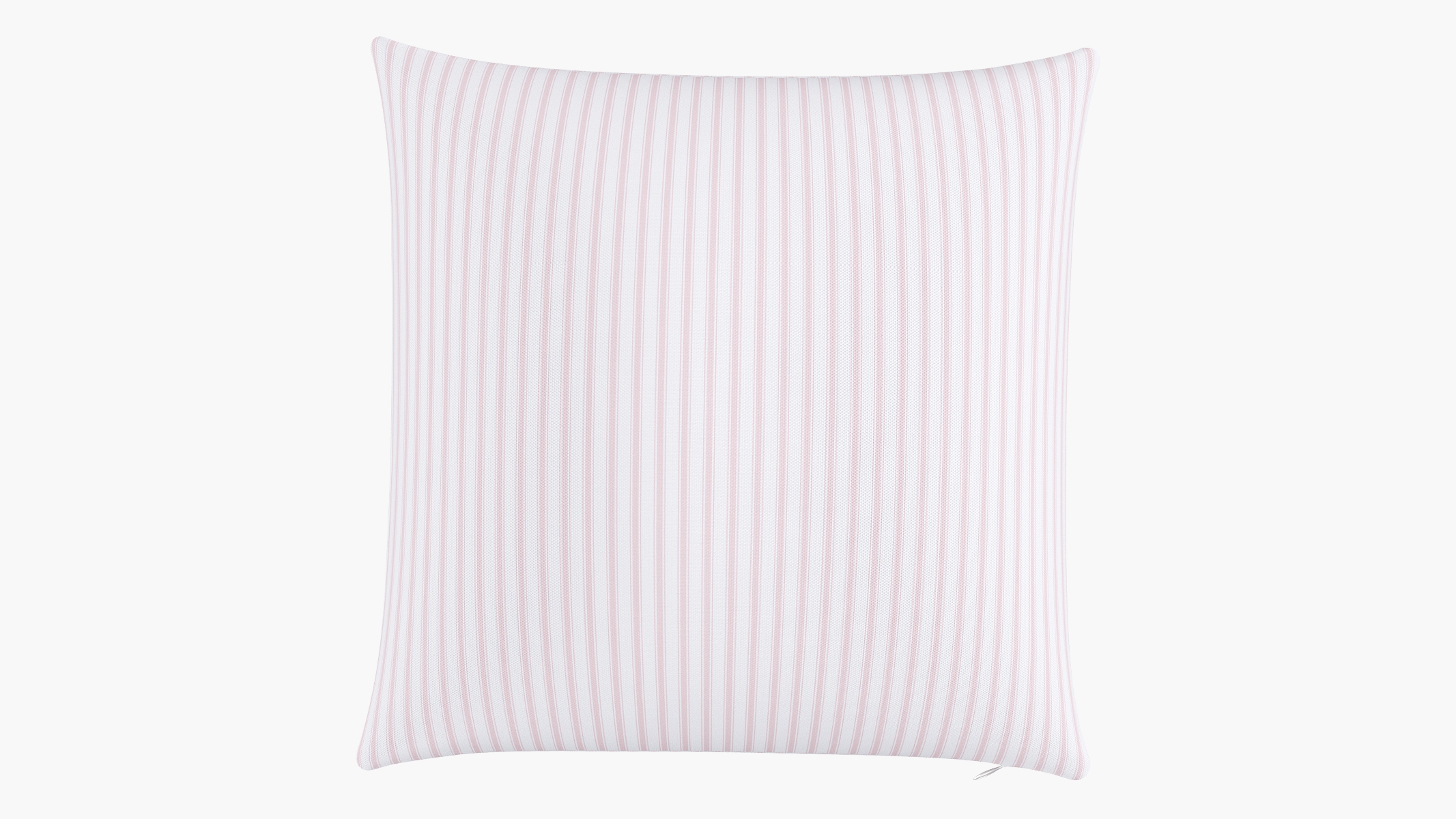 Throw Pillow 22", Pink Classic Ticking Stripe, 22" x 22" - Image 0