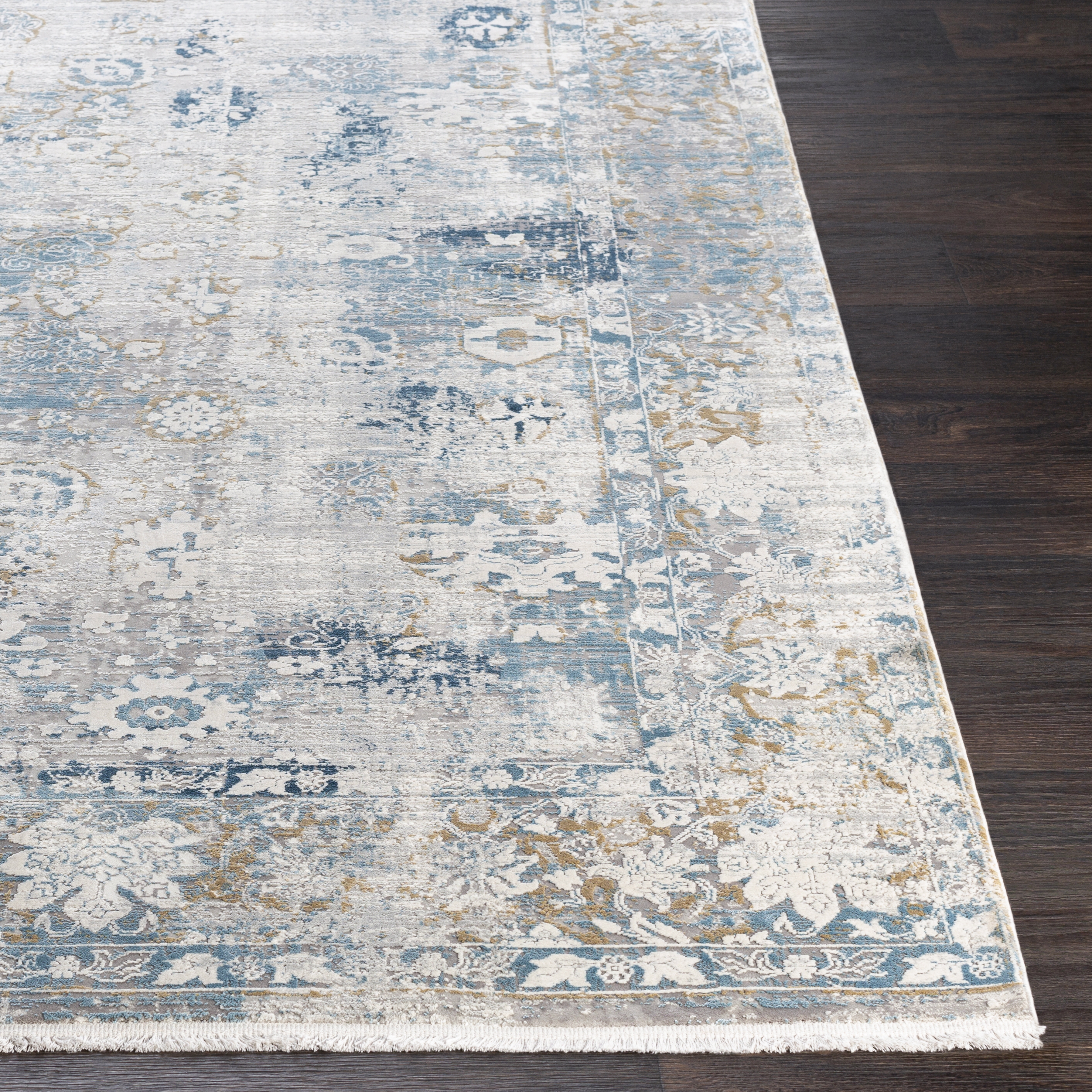 Solar Gray Indoor 3'1" x 5' Machine Woven Rug - Image 2
