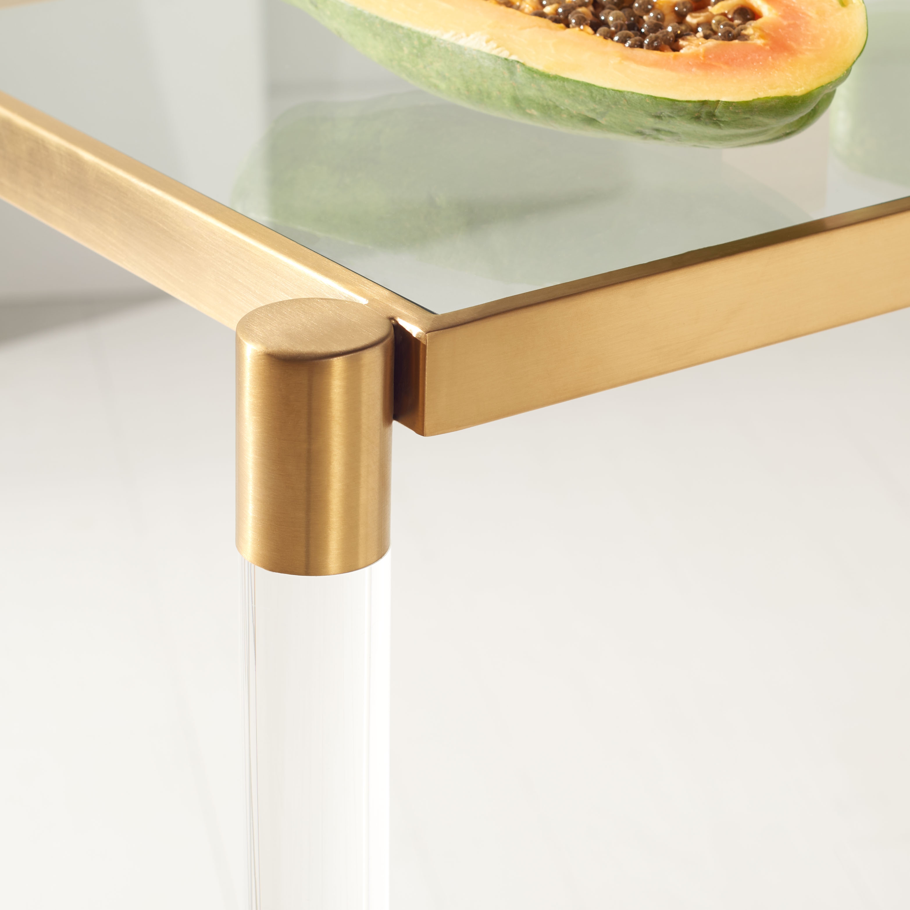 Kyla Acrylic Console Table - Gold - Image 1