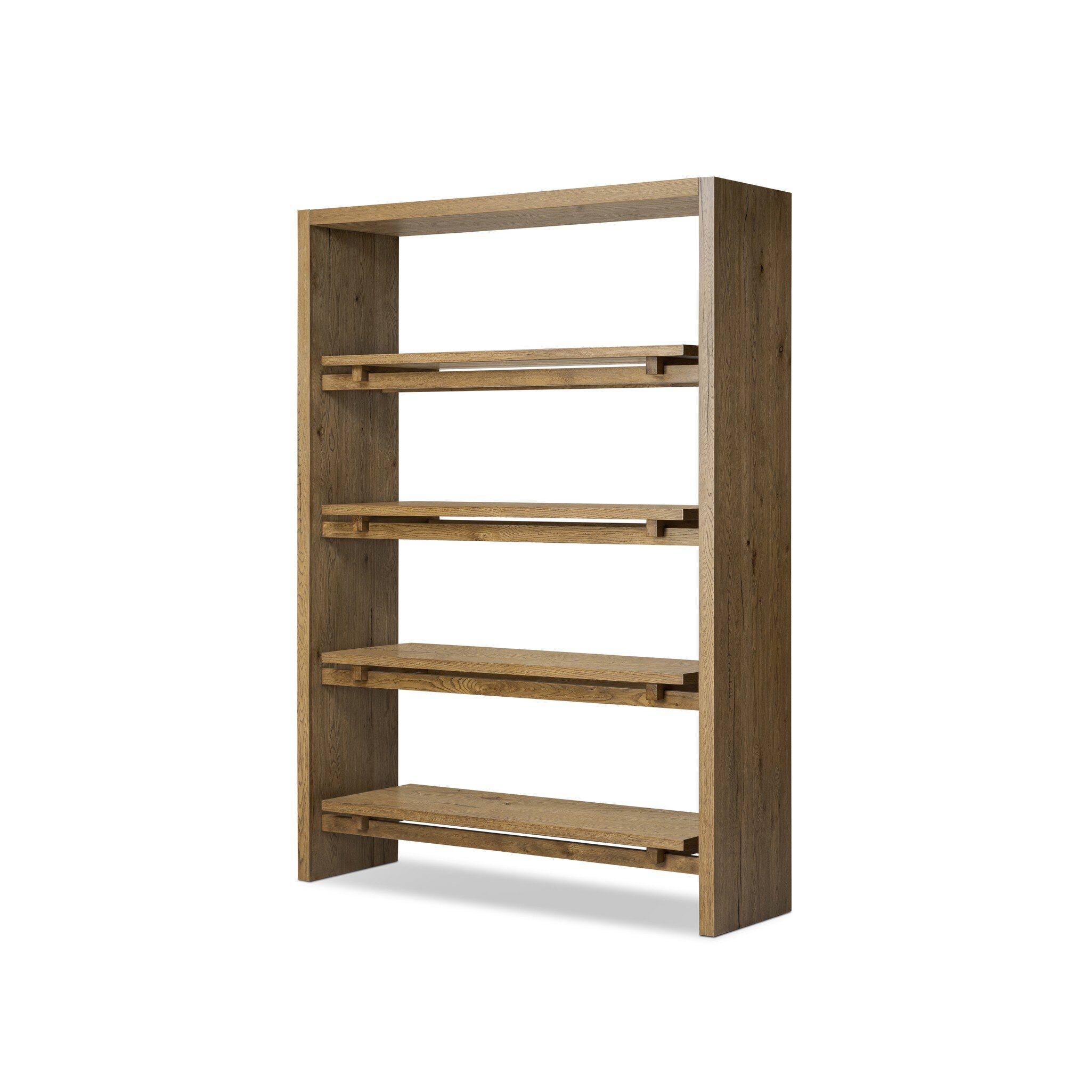 Theodore Bookcase - Rustic Amber Oak Veneer - Image 1