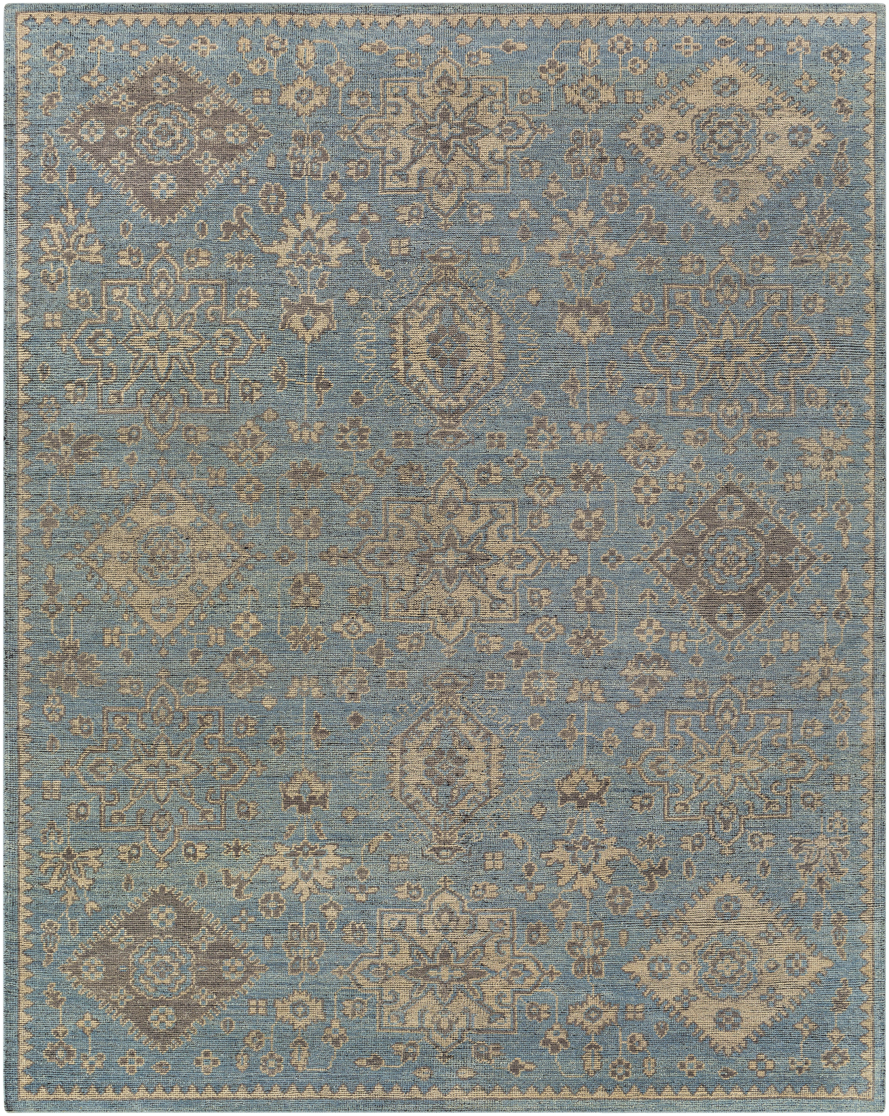 Smyrna Green Indoor 9' x 12' Handmade Rug - Image 0