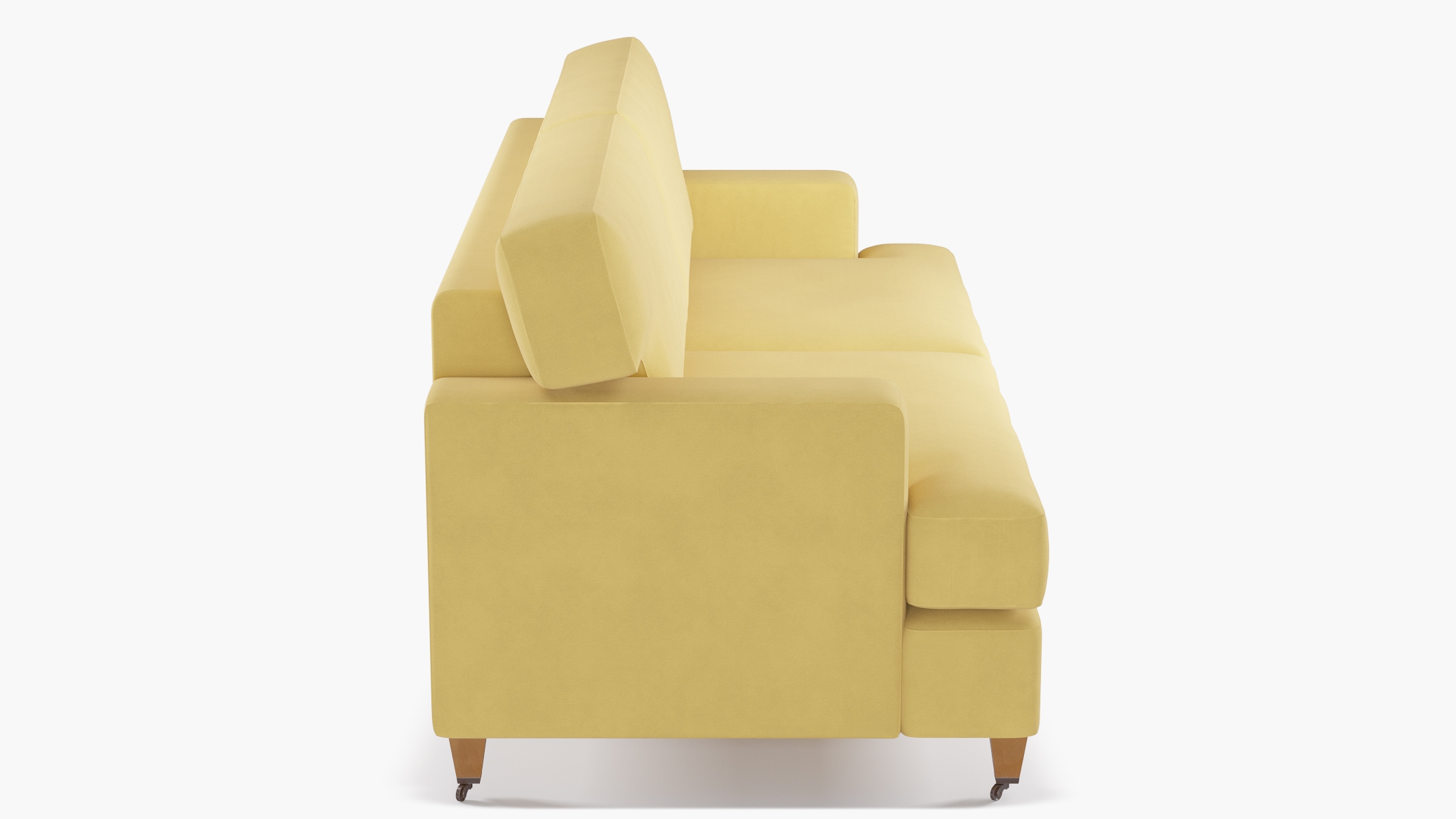 Classic Sofa, Canary Classic Velvet, Oak - Image 2