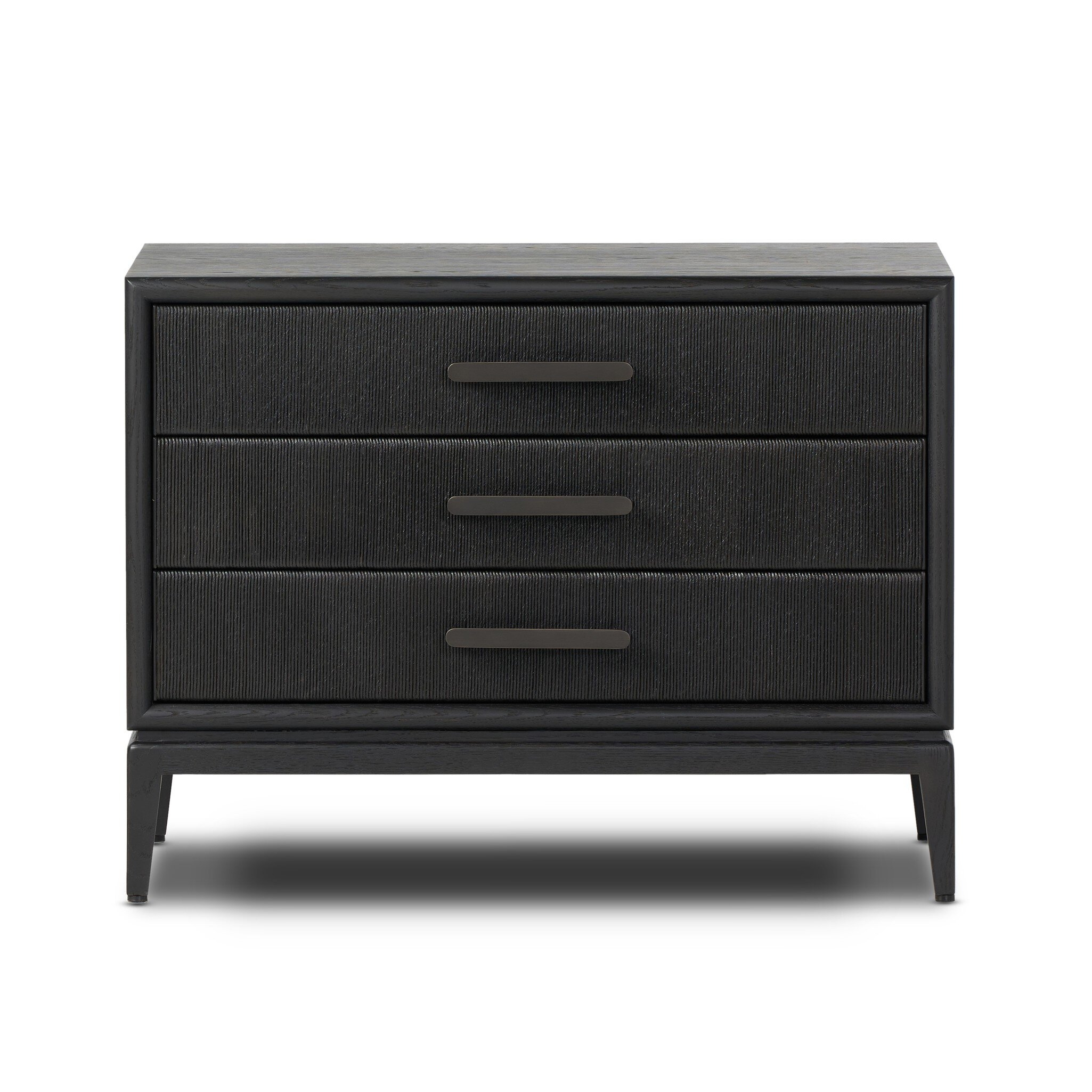 Rosenell Closed Nightstand - Black Oak Veneer - Image 0