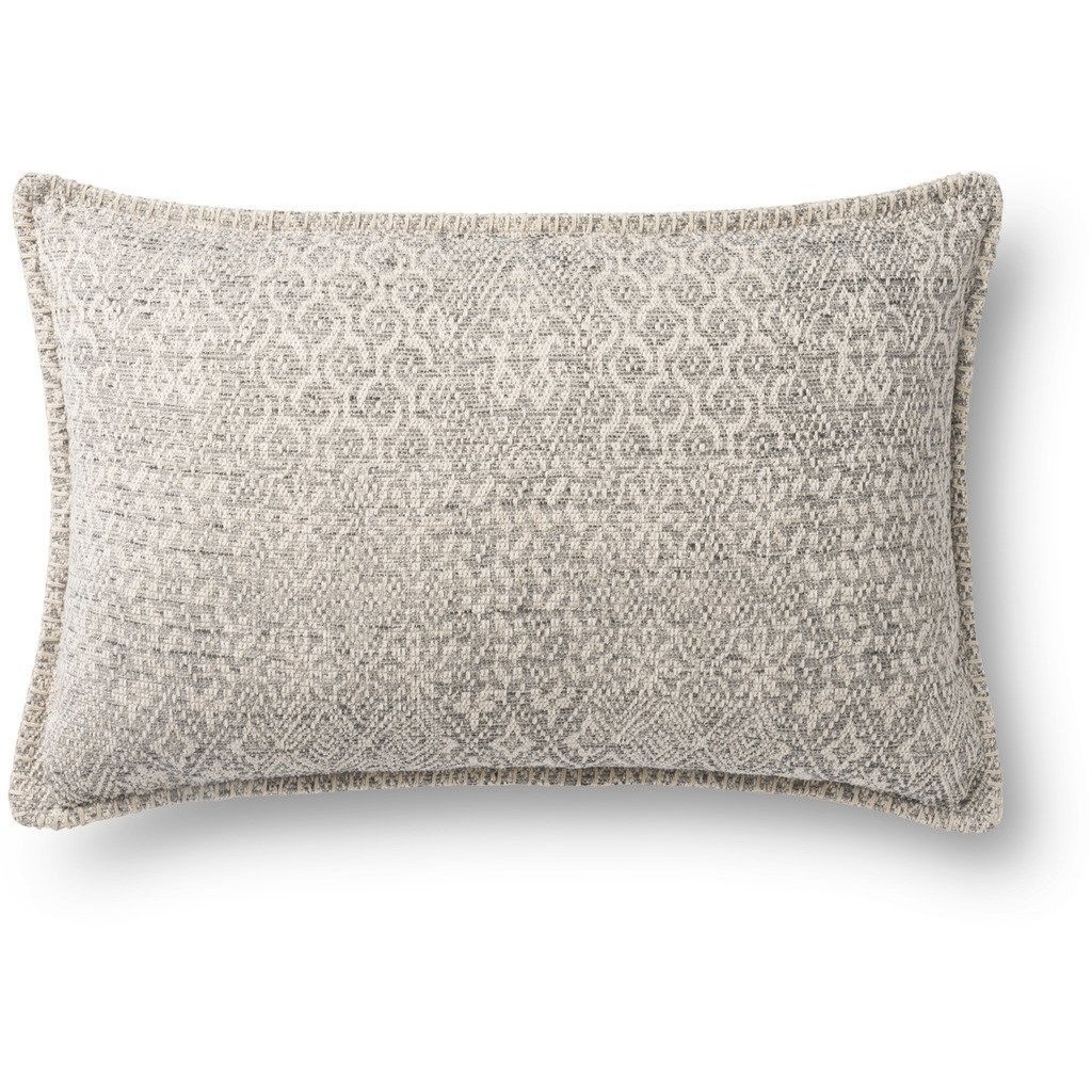 Loloi Pillows P0888 Grey 13" x 21" Cover w/Poly - Image 0