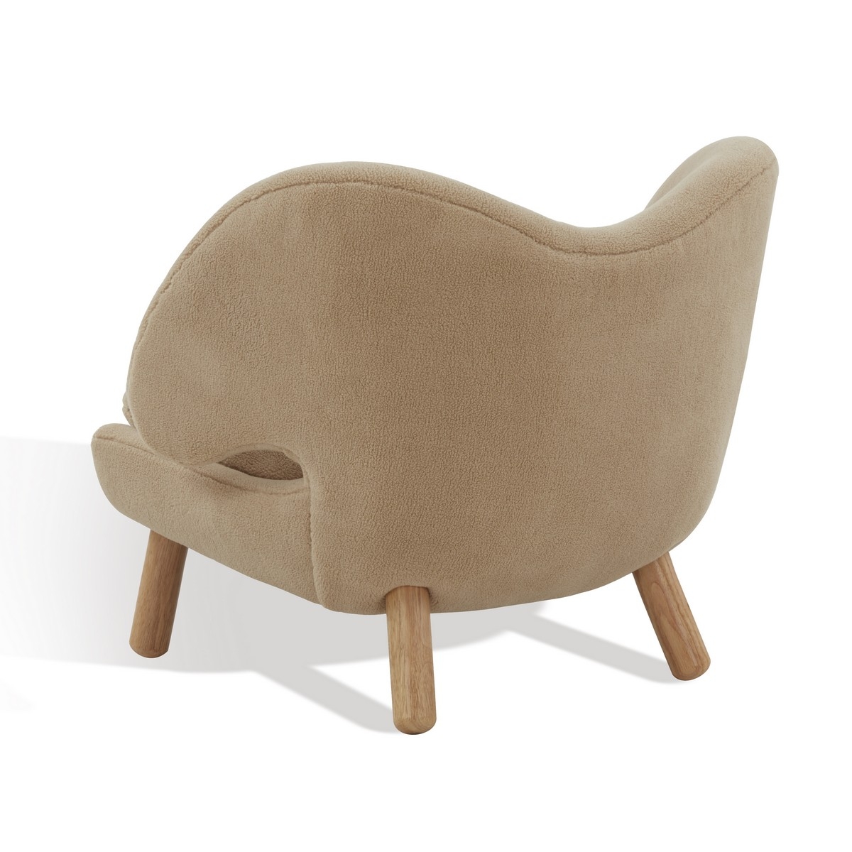 Felicia Contemporary Accent Chair - Tan/Natural - Image 4