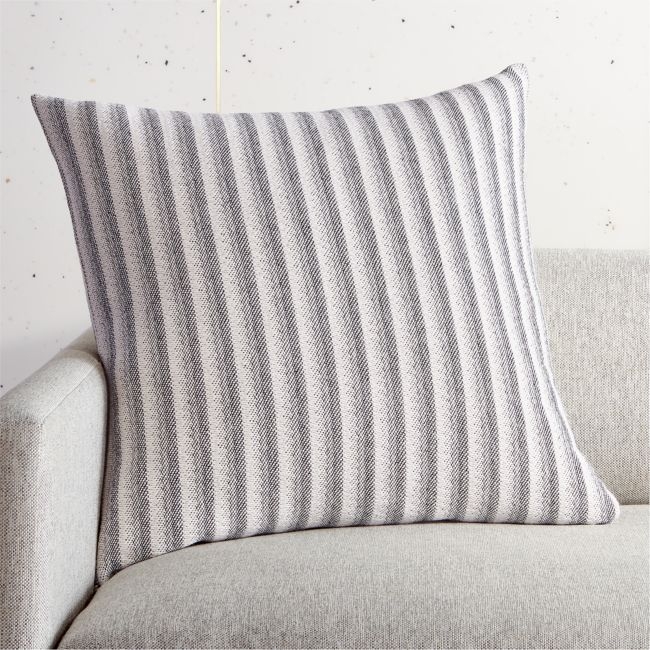 23" Rhone Stripe Pillow with Feather-Down Insert - Image 0