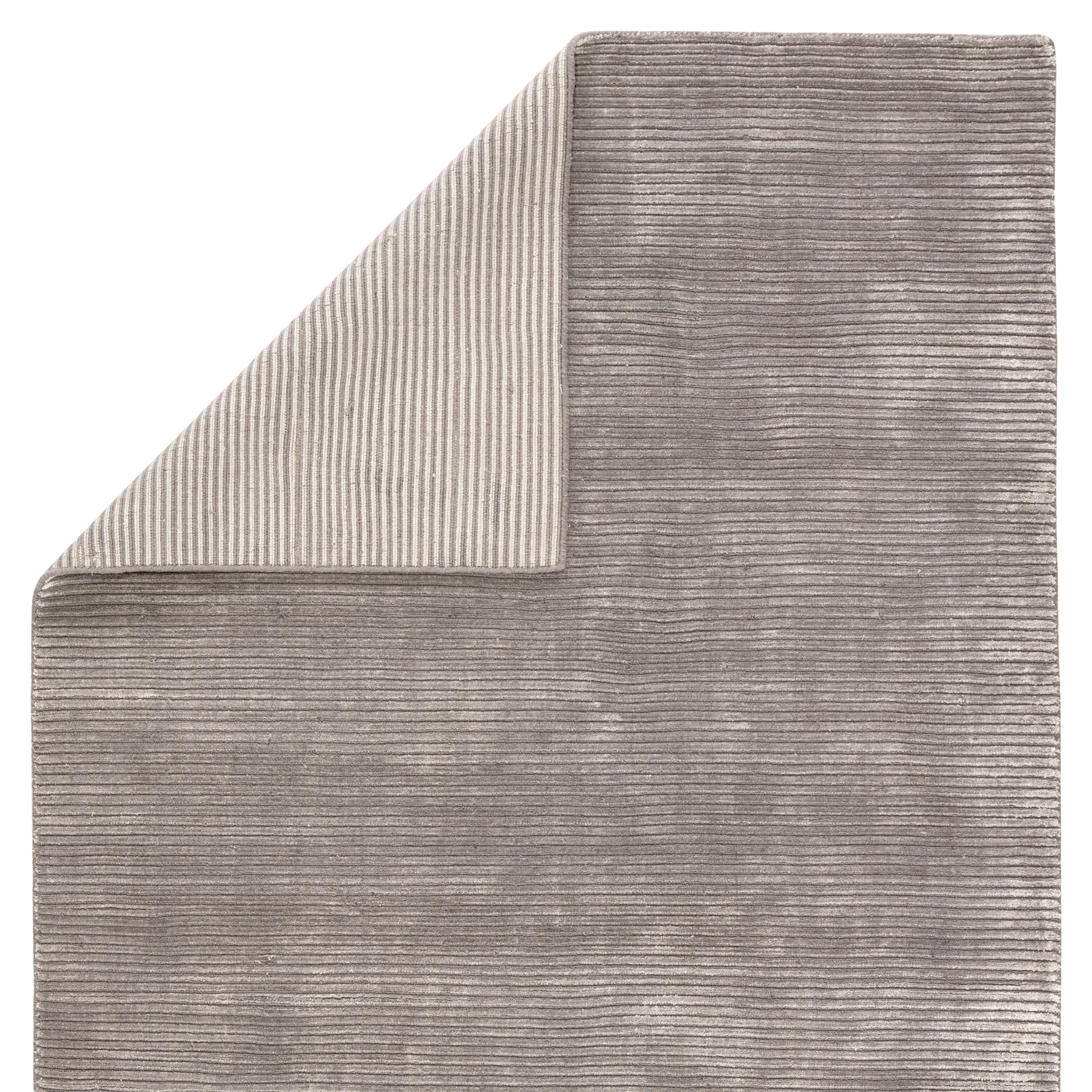Basis Handmade Solid Gray/ Silver Area Rug (9' X 12') - Image 2