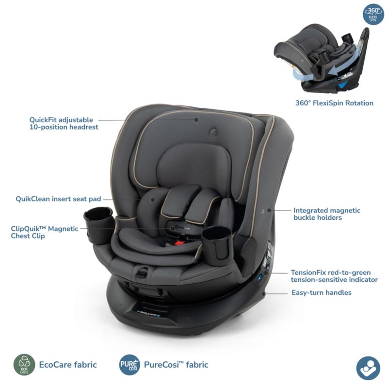 Maxi-Cosi Andi Escargot 360 Rotating All-in-One Convertible Baby Car Seat - Image 2