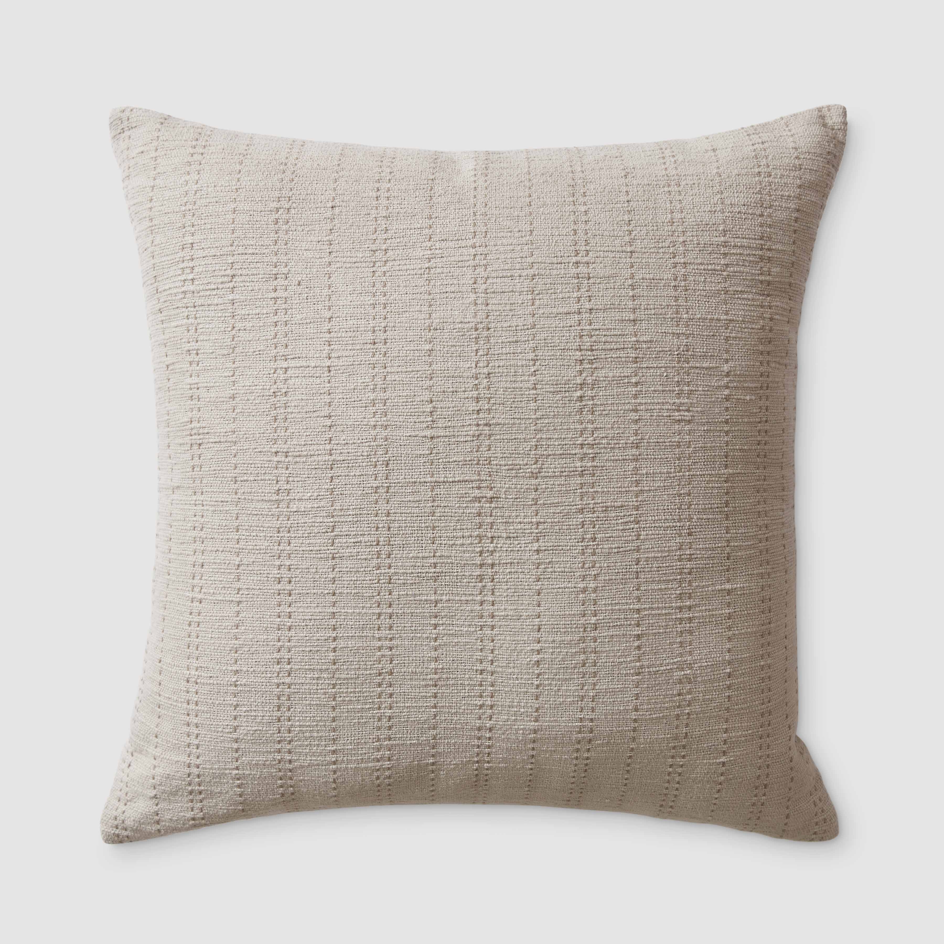 The Citizenry Kasni Pillow | 22" x 22" | Stone - Image 0