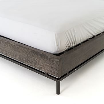 Washed Oak & Iron Bed - Twin - Image 3