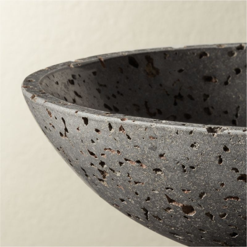 Carbon Black Travertine Bowl - Image 2