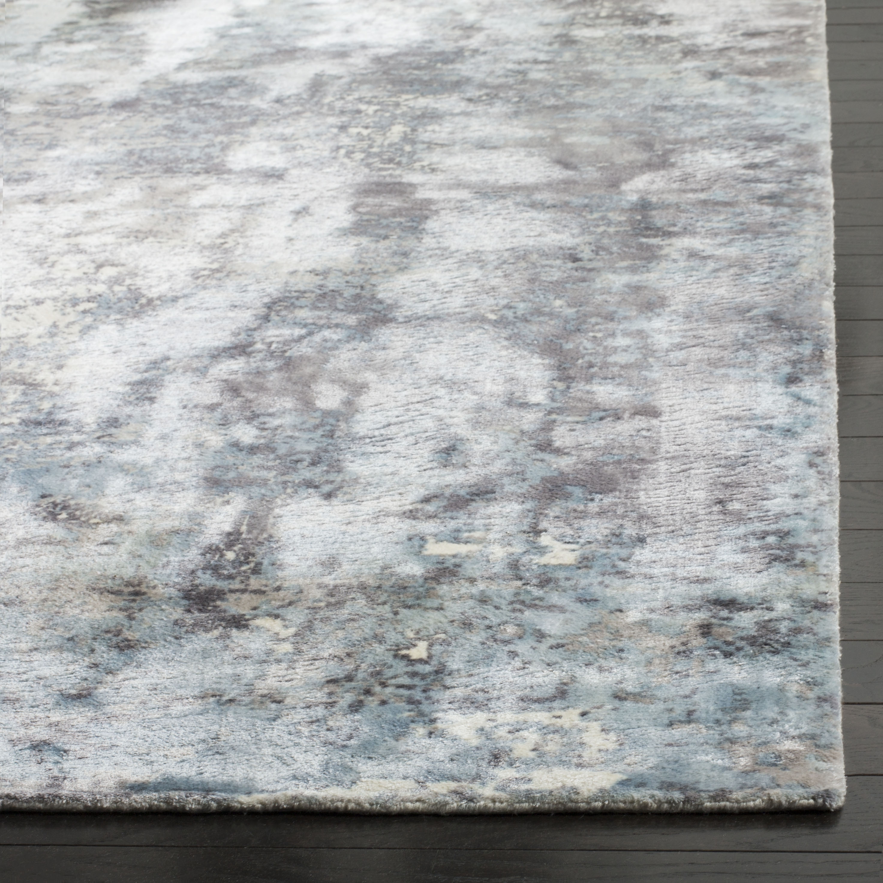 Arlo Home Hand Loomed Area Rug, MIR724E, Ivory/Blue,  6' X 9' - Image 2