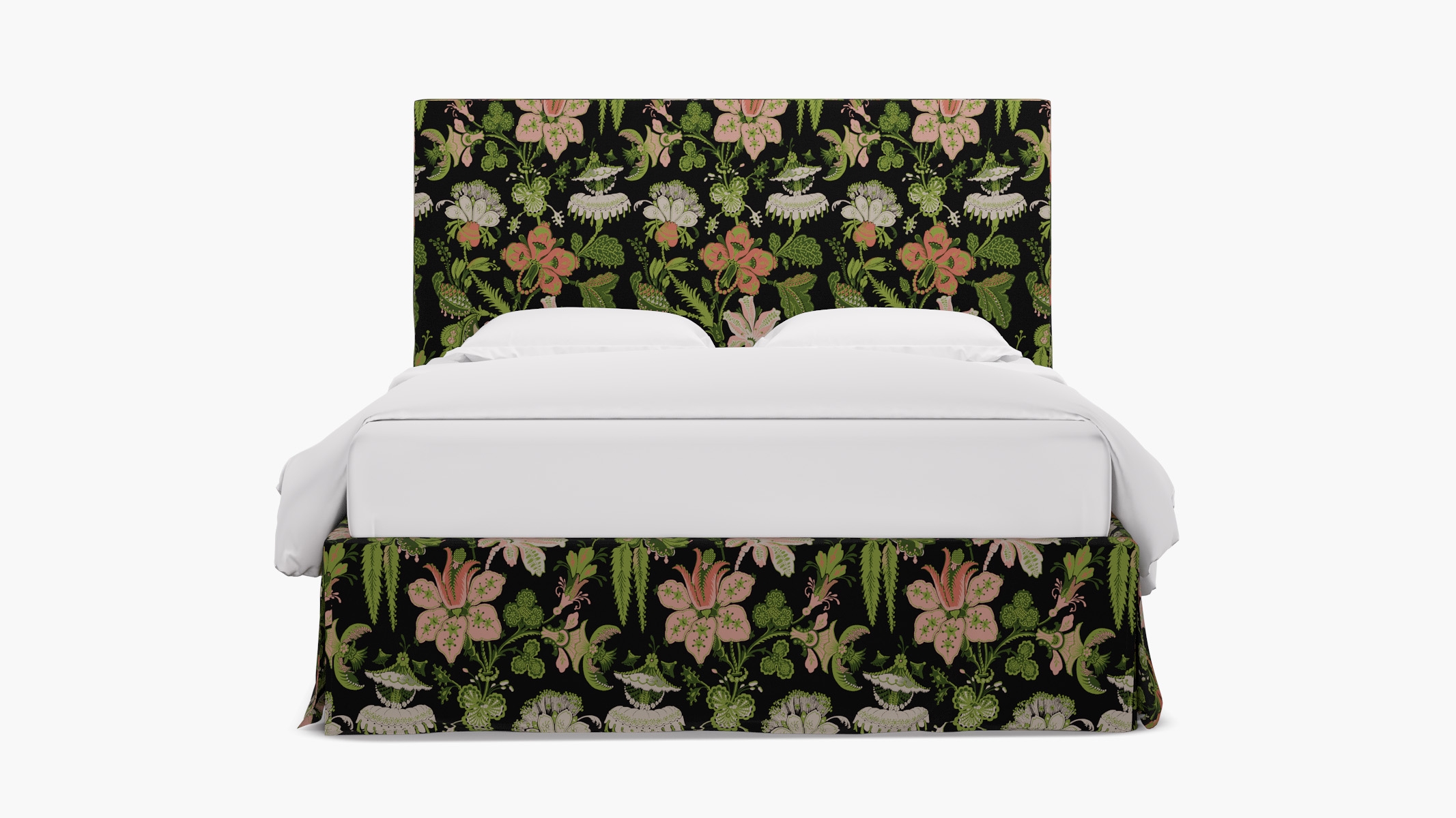 Slipcovered Bed, Coral Onyx Rossetta, King - Image 0