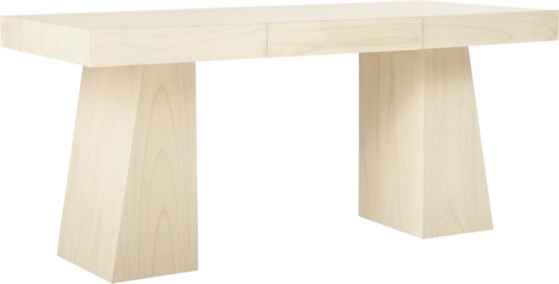 Ridge Bleached Oak Desk with Drawer - Image 3