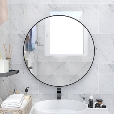28" Modern & Contemporary Beveled Mirror Large Round Gold Farmhouse Circular Mirror Big Bathroom Make Up Vanity Mirror Entryway Mirror - Image 0