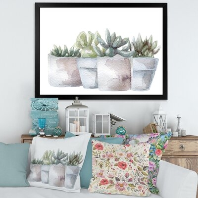Cactus And Succulent House Plants III - Farmhouse Canvas Wall Art Print-FDP35344 - Image 0