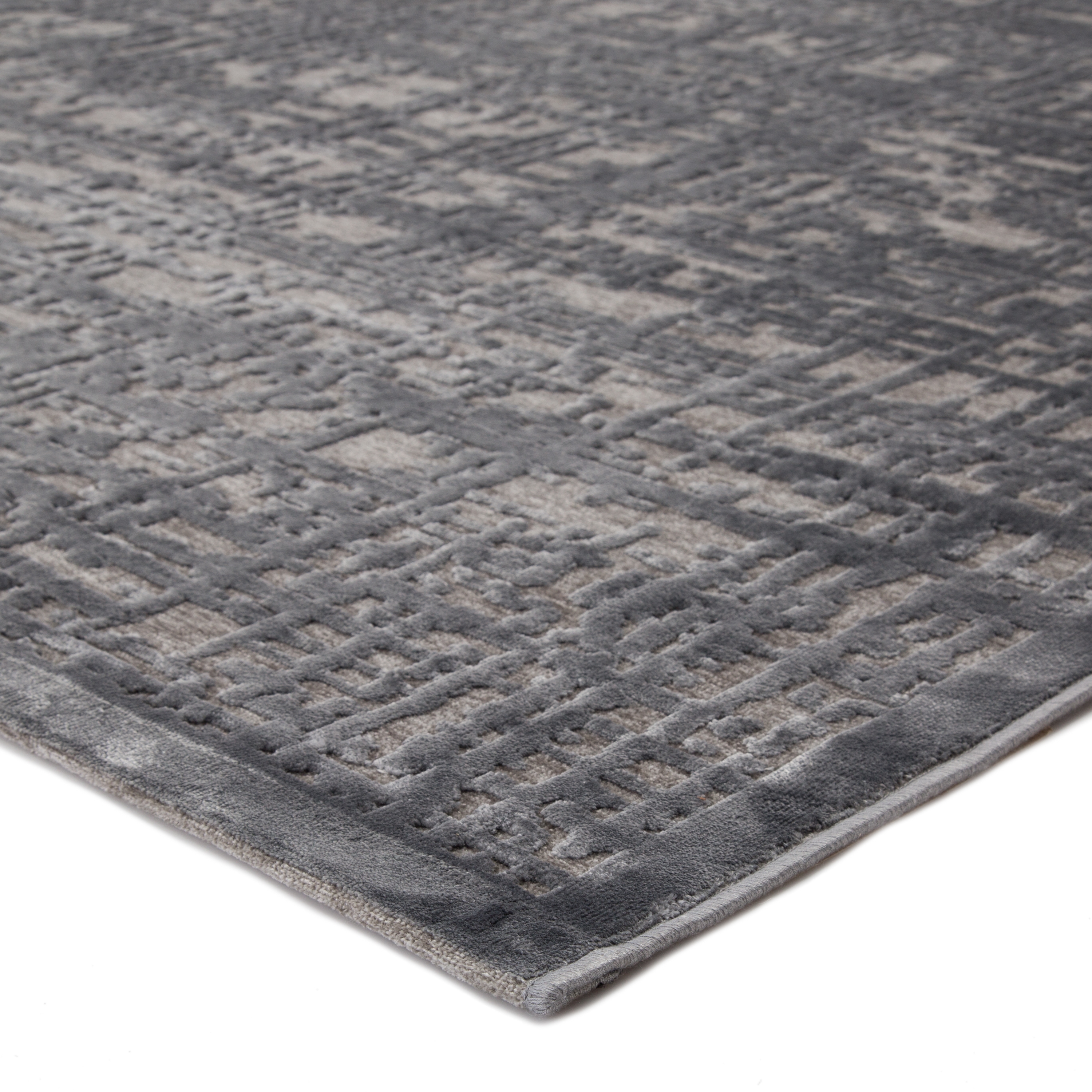Dreamy Abstract Gray/ Silver Area Rug (7'6" X 9'6") - Image 1