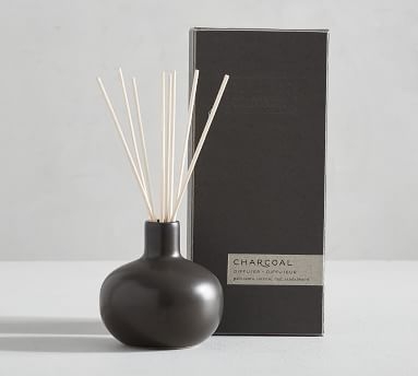 Mason Ceramic Scented Candle, Black Amber, Charcoal, Large - Image 2