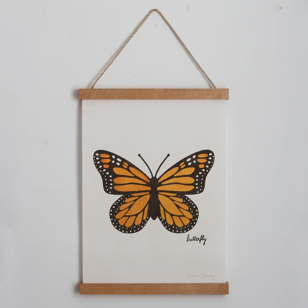Monarch Butterfly Canvas Wood Wall Hanging, 12"x16" - Image 0