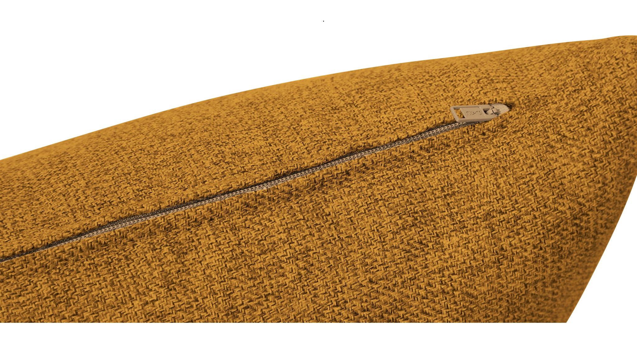 Yellow Decorative Mid Century Modern Knife Edge Pillows 22 x 22 (Set of 2) - Cordova Amber - Image 1