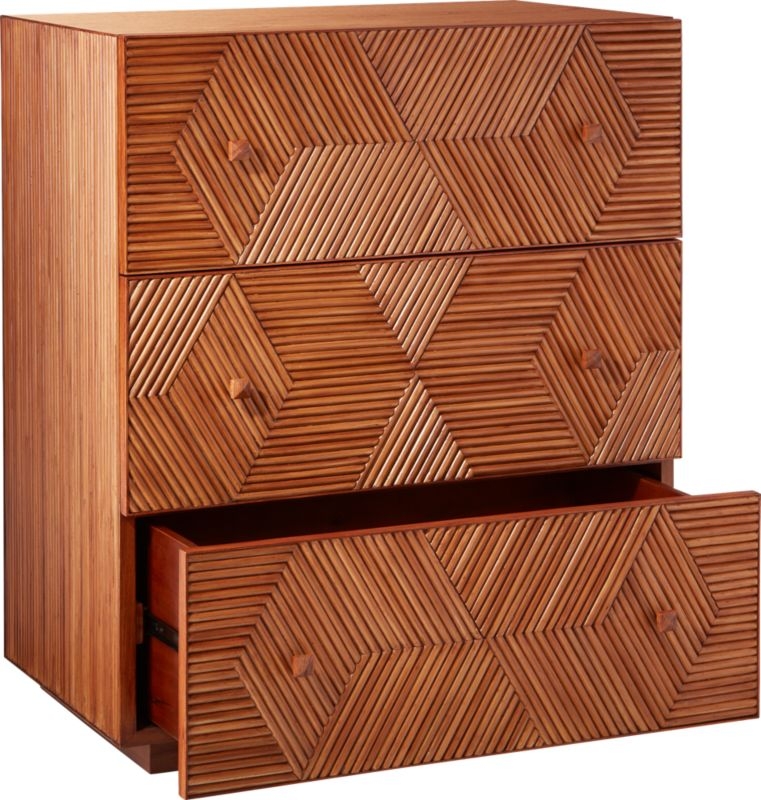 Roquette 3 Drawer Rattan Chest - Image 3