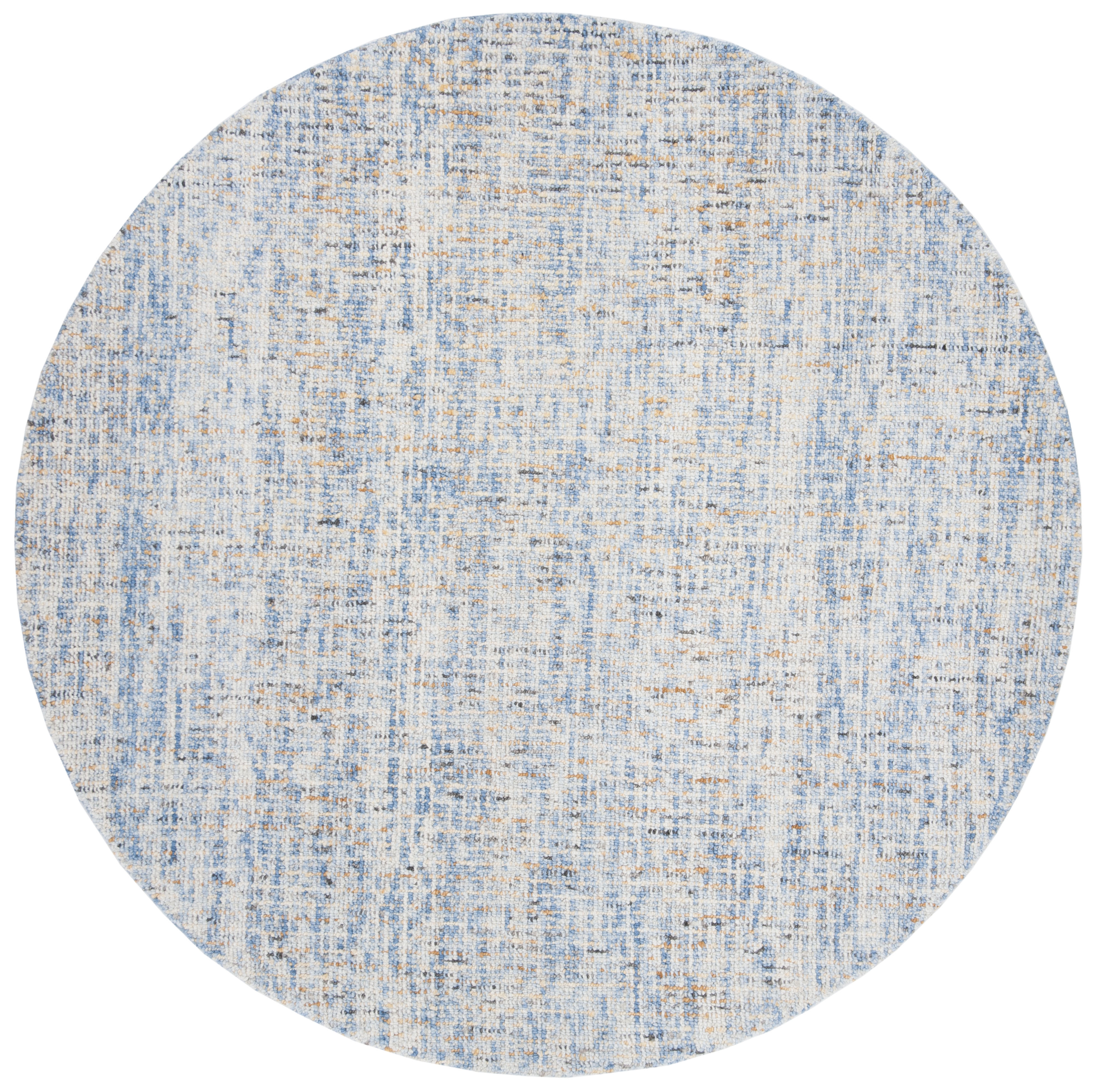 Arlo Home Hand Tufted Area Rug, ABT468C, Dark Blue/Rust,  6' X 6' Round - Image 0