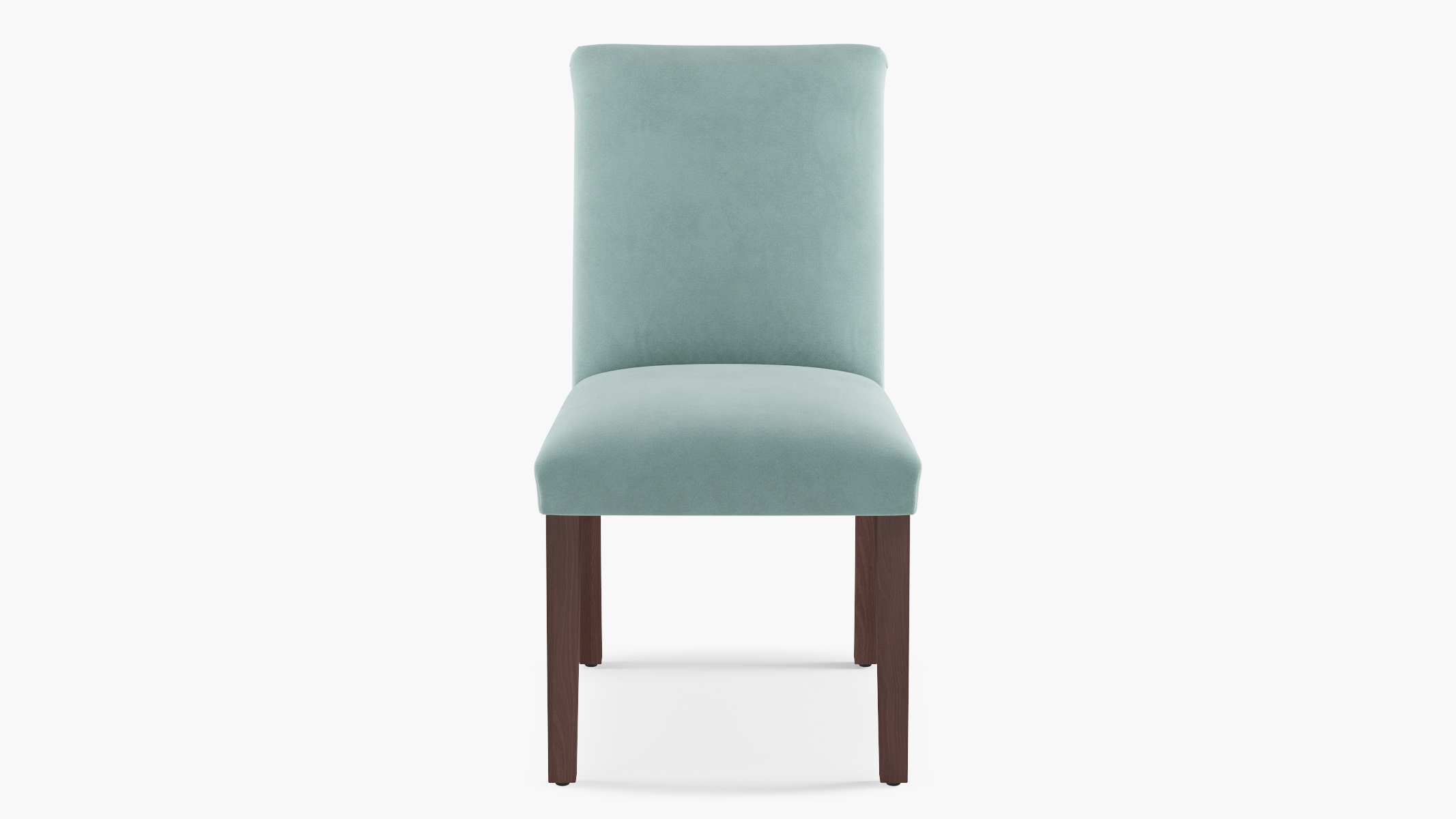 Classic Dining Chair, Aqua Classic Velvet, Espresso - Image 0