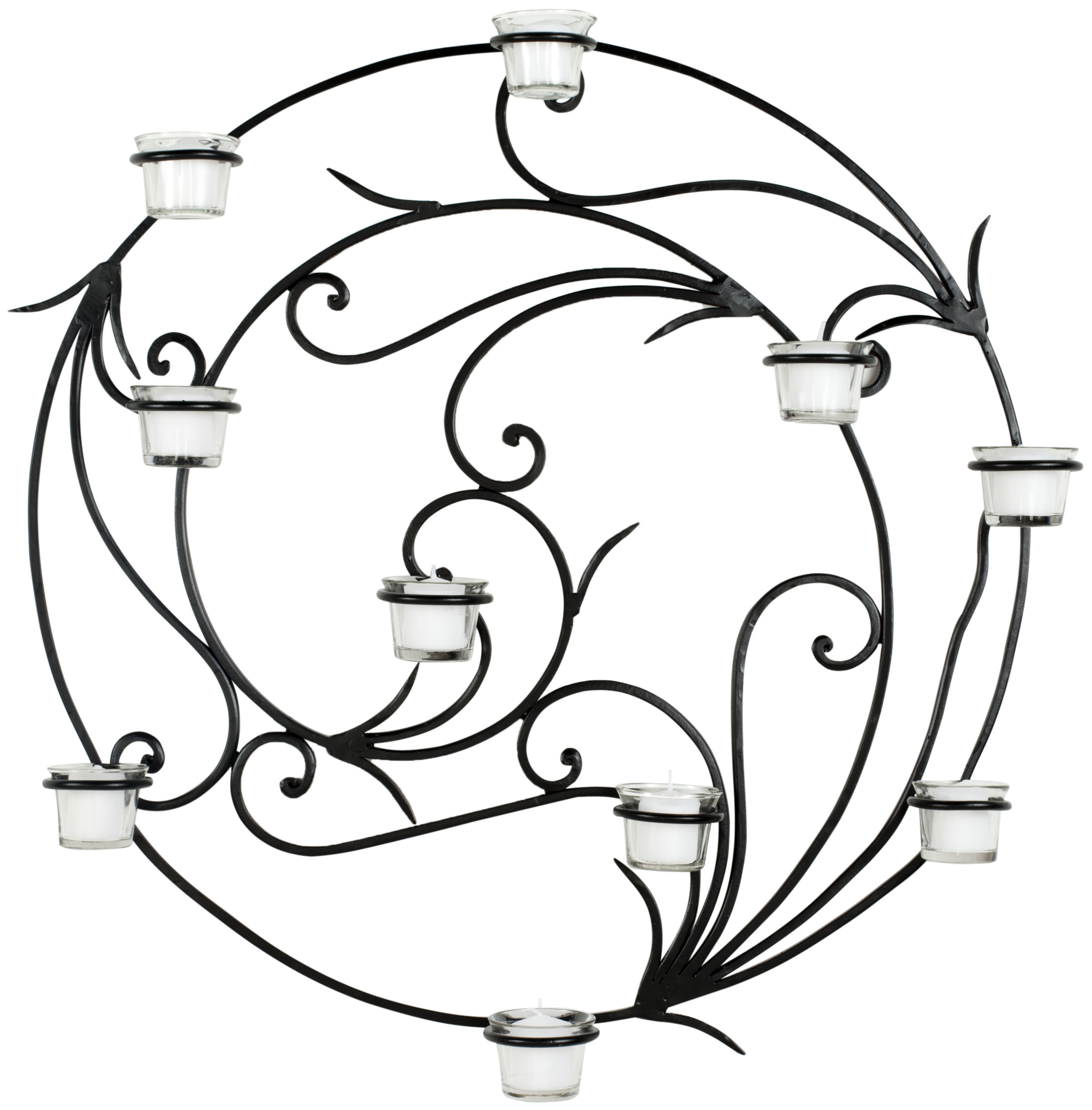 Tea Light Wall DÃ©cor - Black Powder Coated - Safavieh - Image 0