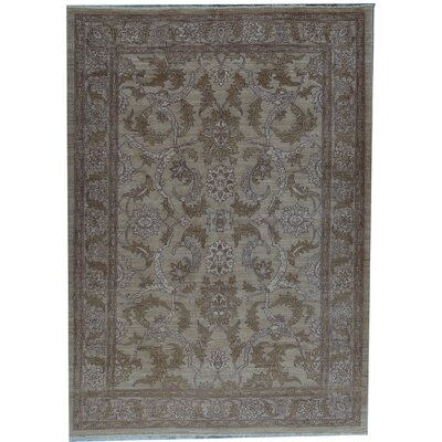 Sultanabad Oriental Hand-Knotted Wool Brown Area Rug - Image 0