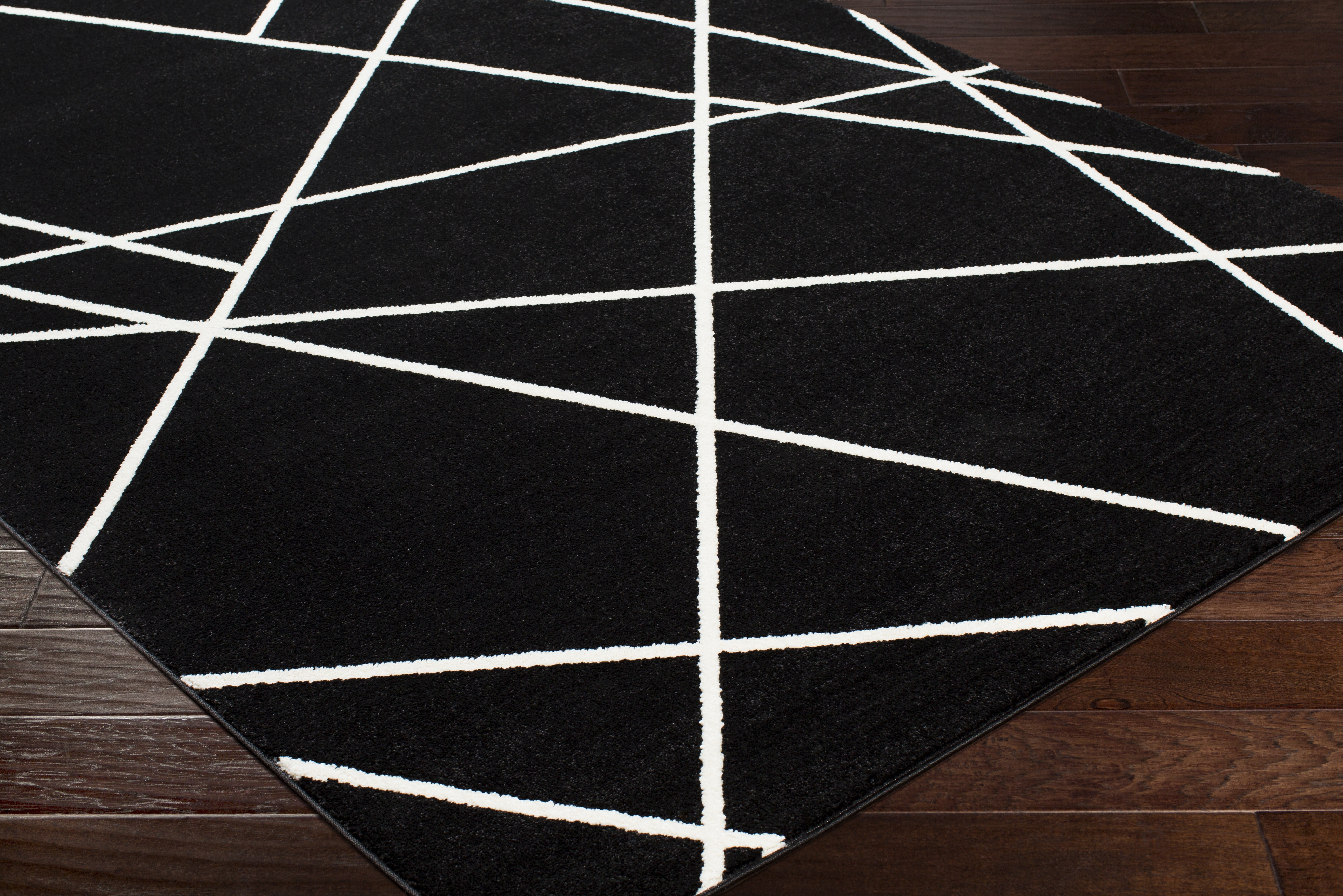 Horizon Black Indoor 2' x 2'11" Machine Woven Rug - Image 6