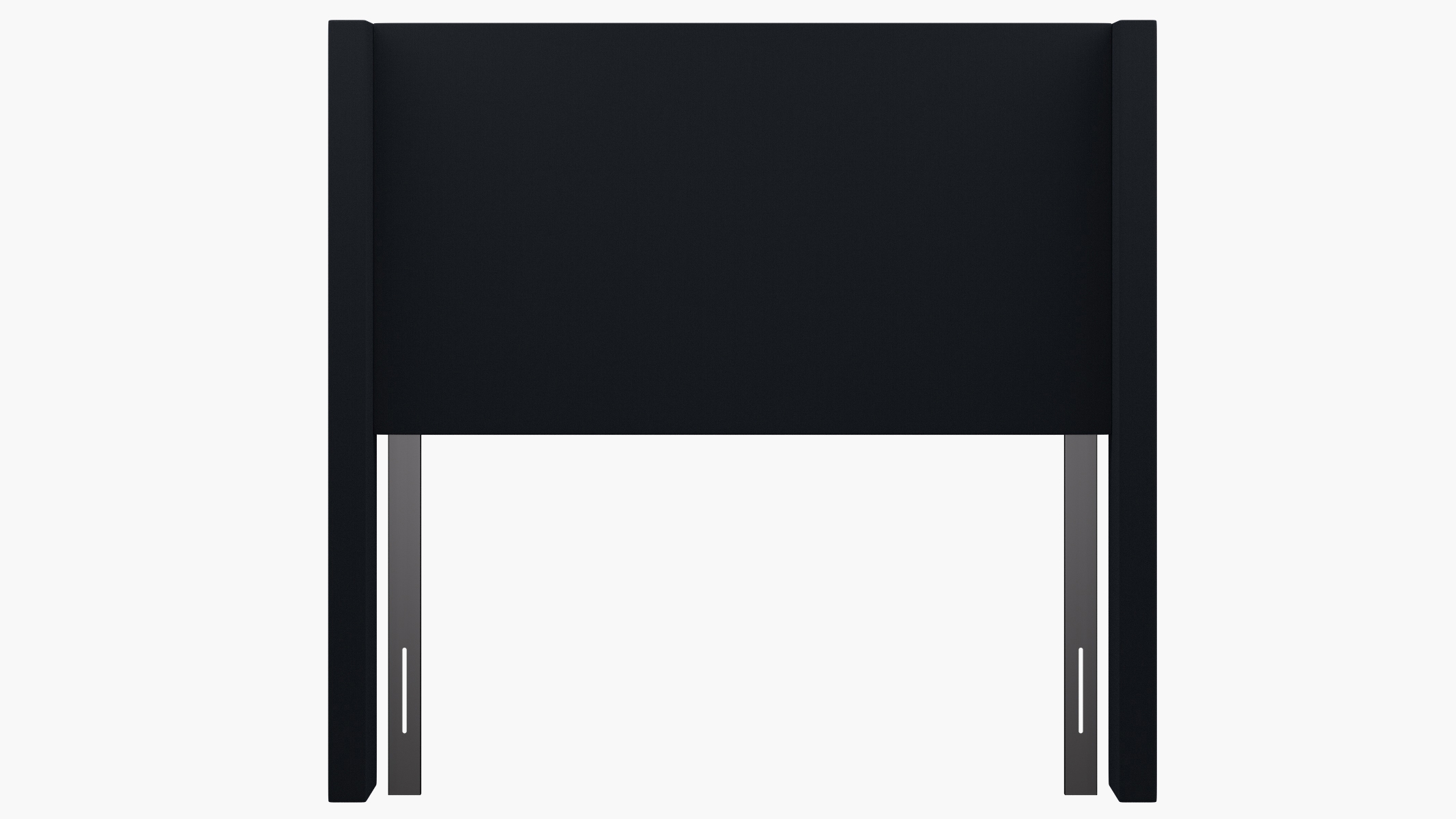 Modern Wingback Headboard, Navy Everyday Linen, Full - Image 1