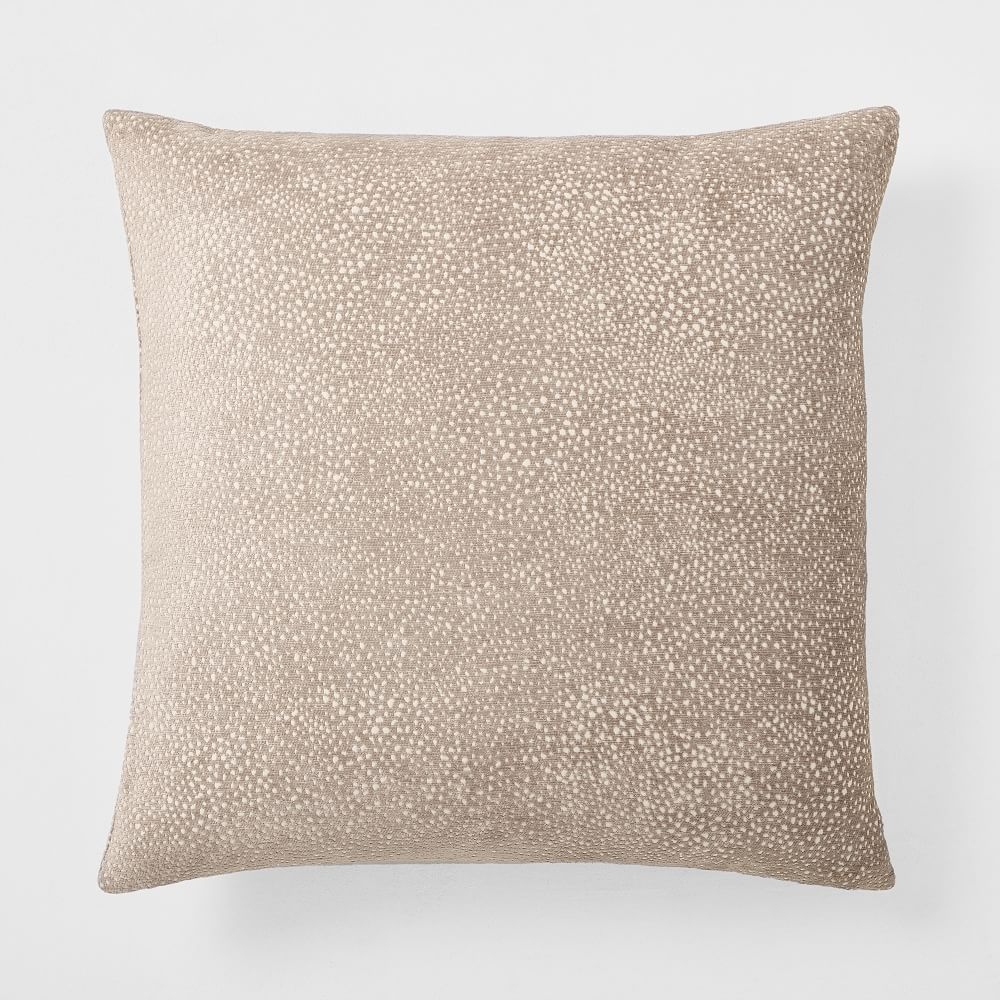 Dotted Chenille Jacquard Pillow Cover, Dark Tan, 20x20, Set of 2 - Image 0