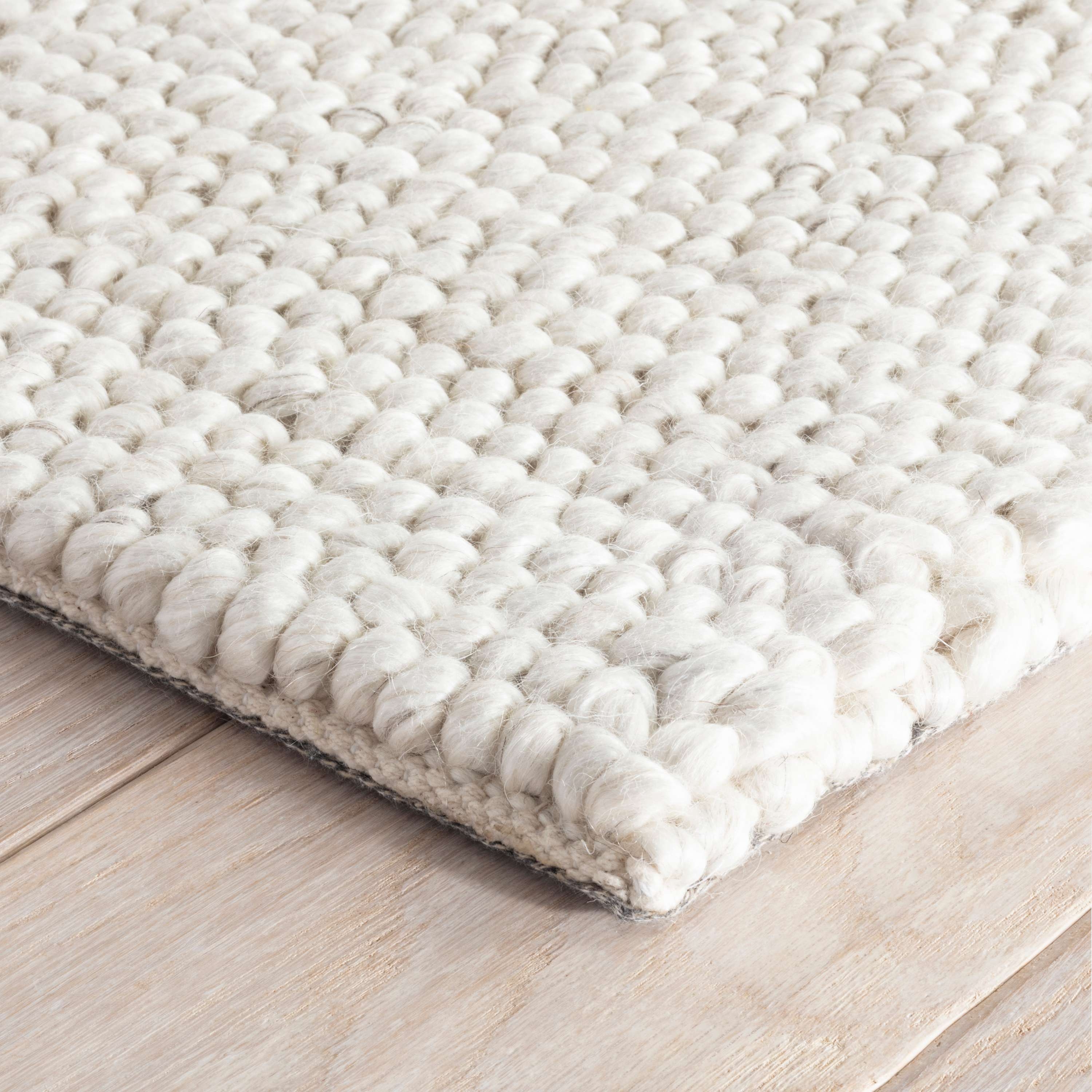 Niels Ivory Handwoven Wool/Viscose Rug - Image 3