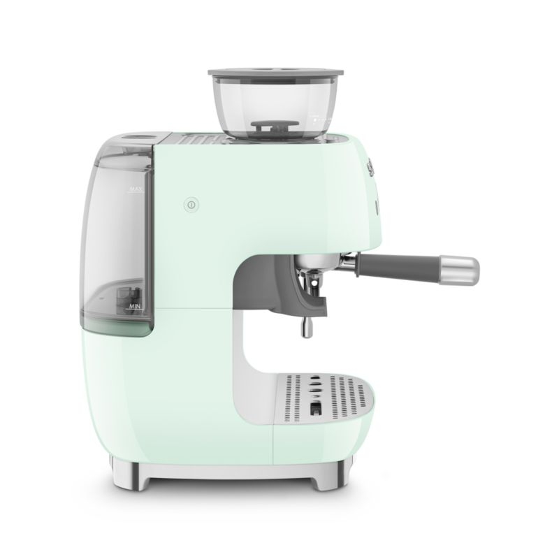 SMEG Pastel Green Semi-Automatic Espresso Machine with Milk Frother - Image 4